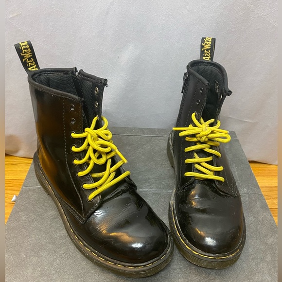 Dr. Martens Other - Doc Martens 1460 patent leather Black Boots punk goth grunge combat boots kids 4